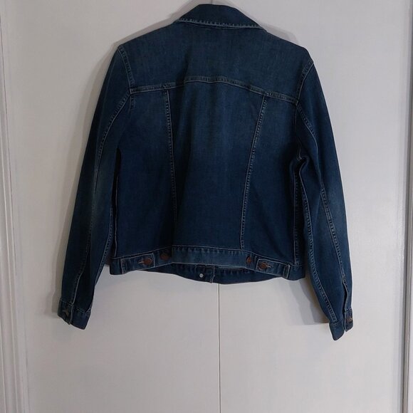 Blue Wash Denim Jean Jacket by Calvin Klein Size Large - Picture 2 of 6